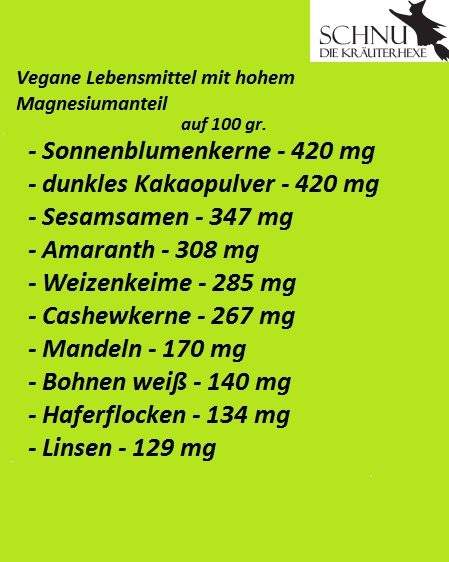 Top vegane Lebensmittel gegen Magnesiummangel